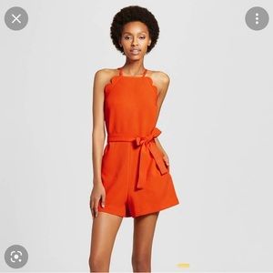 Victoria Beckham Orange Romper S